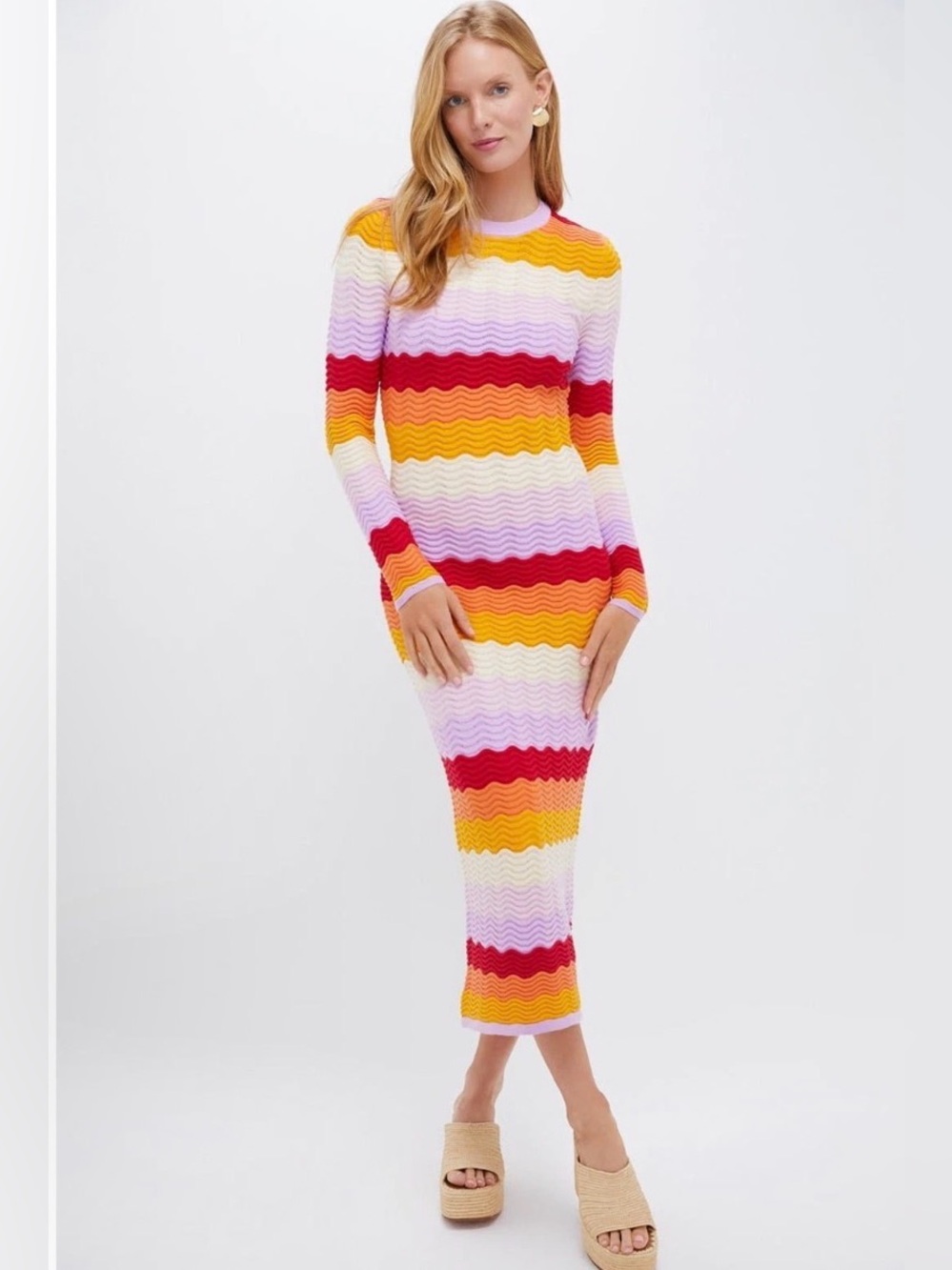 Tuckernuck Hyacinth House Sunset Stripe Montego Knit Maxi Dress sz s